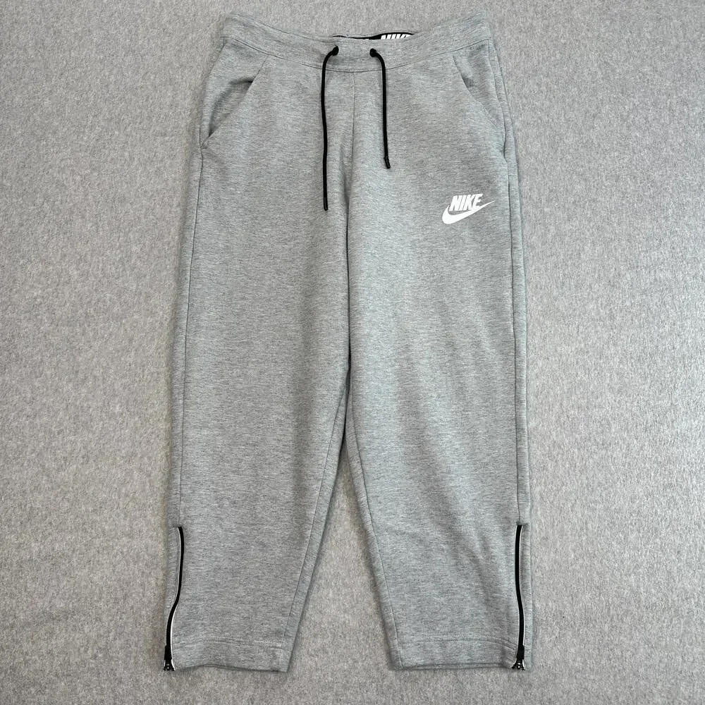 Nike Sweatpants WMNS S Gray NSW AV15 Athletic Pant High Rise Stretchy Active